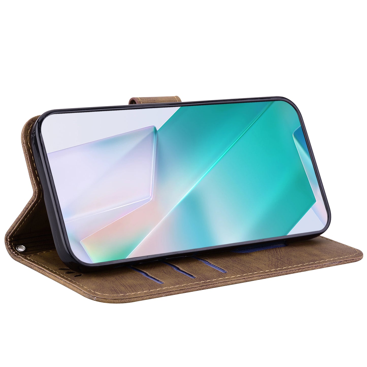 For Xiaomi Redmi Note 13 Pro 5G / Poco X6 5G PU Leather Flip Cover Wallet Stand Tiger Pattern Phone Case - Brown