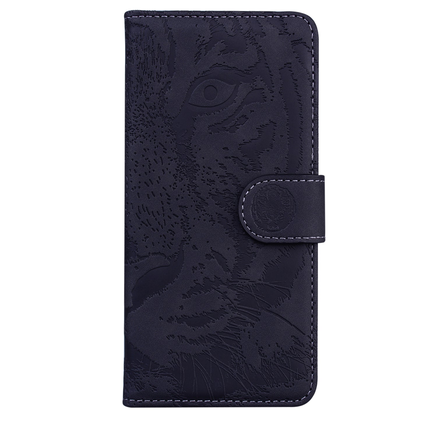 For Xiaomi Redmi Note 13 Pro 5G / Poco X6 5G Tiger Pattern Case PU Leather Stand Wallet Phone Cover - Black