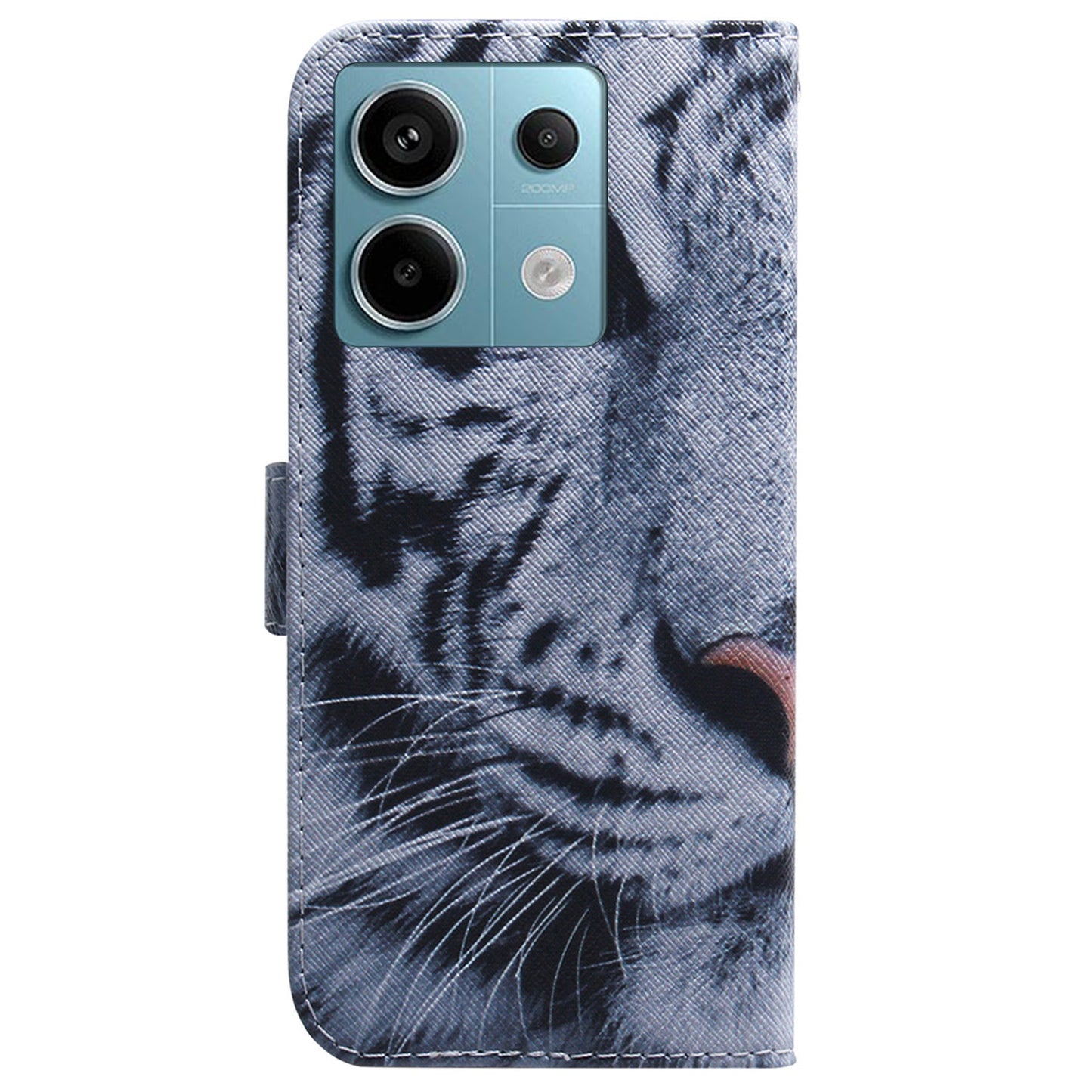 For Xiaomi Redmi Note 13 Pro 5G / Poco X6 5G Leather Case Stand Phone Cover 3D Creative Pattern Design - Tiger