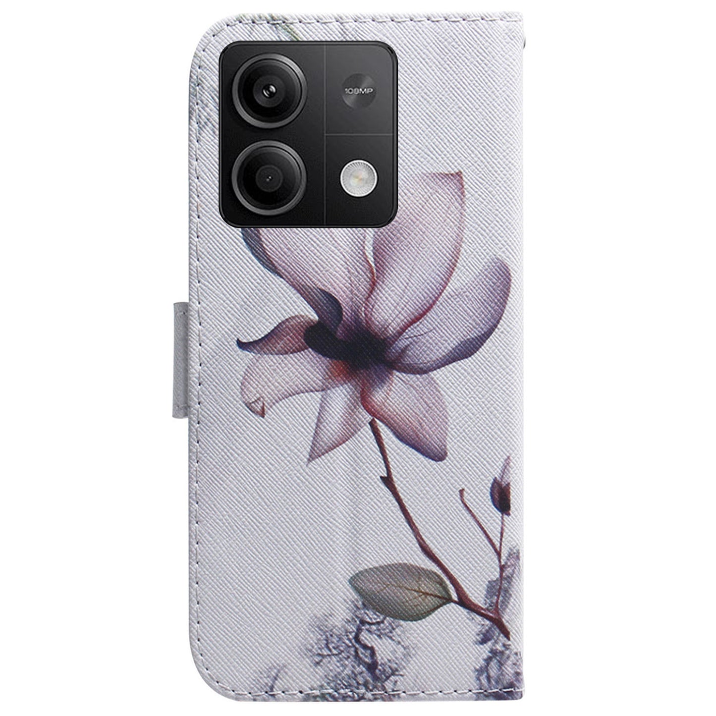 For Xiaomi Redmi Note 13 5G / Note 13 5G (China) Phone Case Wallet Cover with Pattern Print - Pink Flower