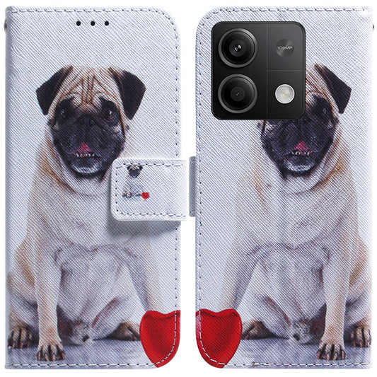 For Xiaomi Redmi Note 13 5G / Note 13 5G (China) Phone Case Wallet Cover with Pattern Print - Dog