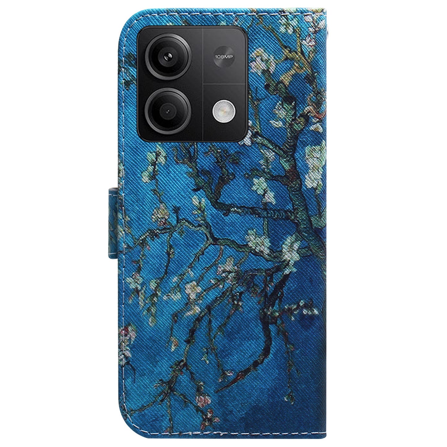 For Xiaomi Redmi Note 13 5G / Note 13 5G (China) Phone Case Wallet Cover with Pattern Print - Apricot Flowers