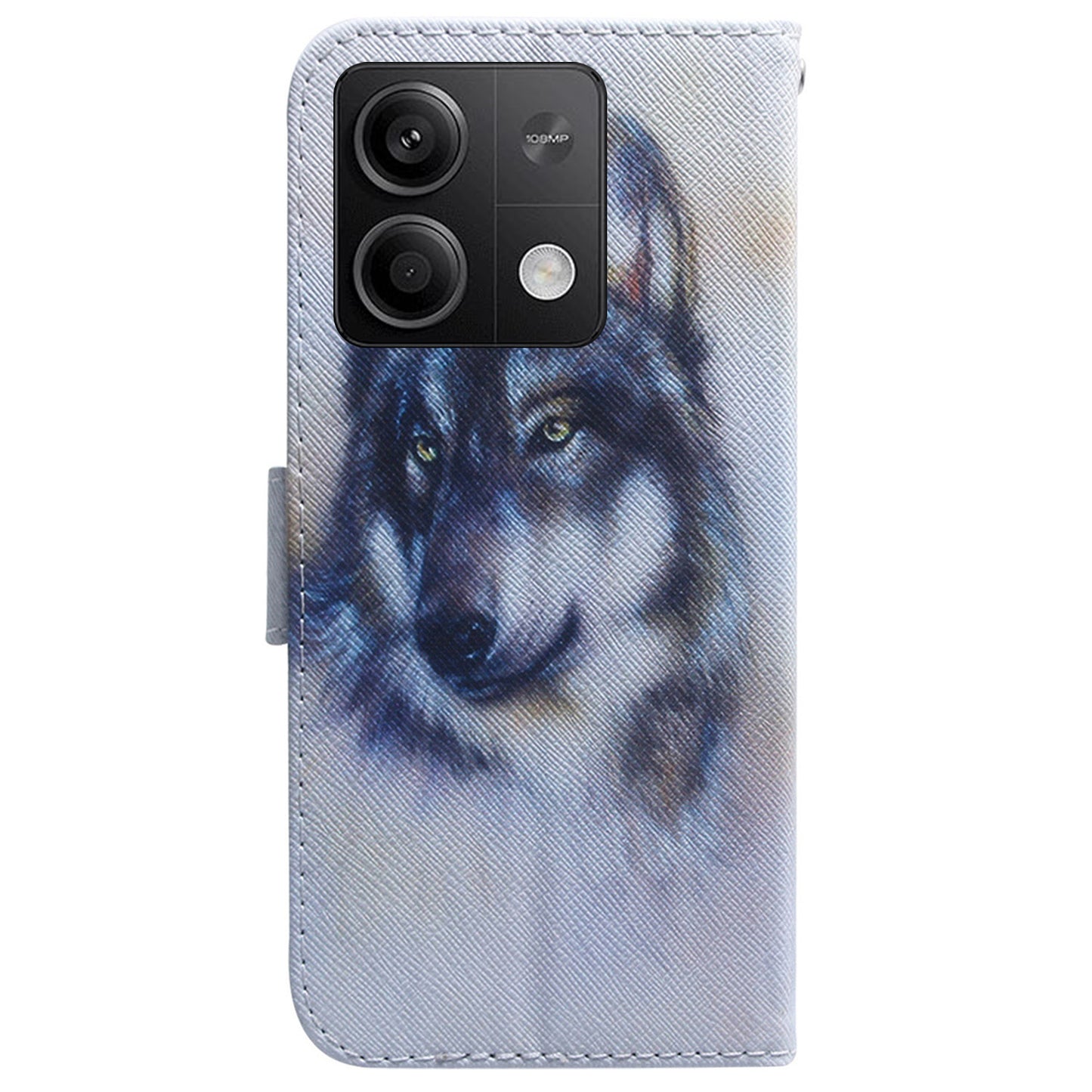 For Xiaomi Redmi Note 13 5G / Note 13 5G (China) Phone Case Wallet Cover with Pattern Print - Wolf