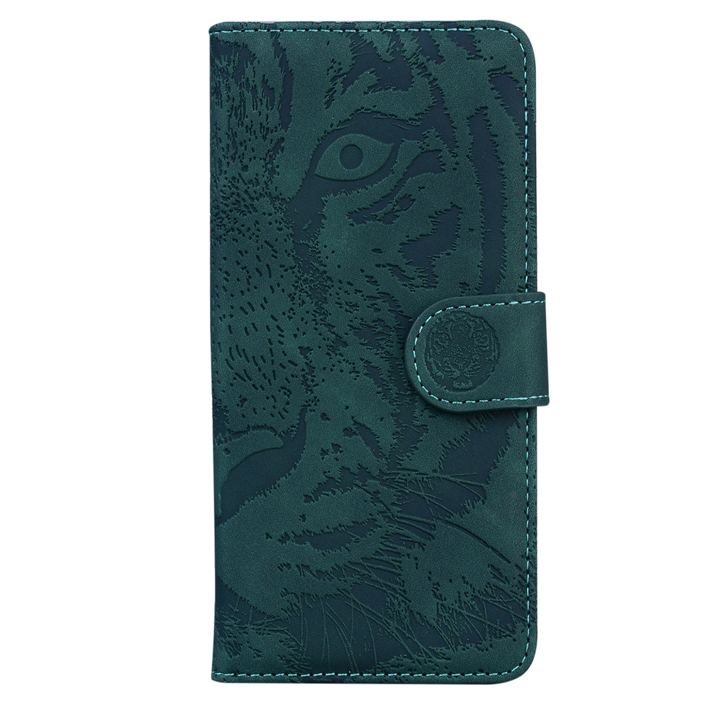For Xiaomi Redmi Note 13 5G /  Note 13 5G (China) Leather Wallet Case Tiger Pattern Cover - Green