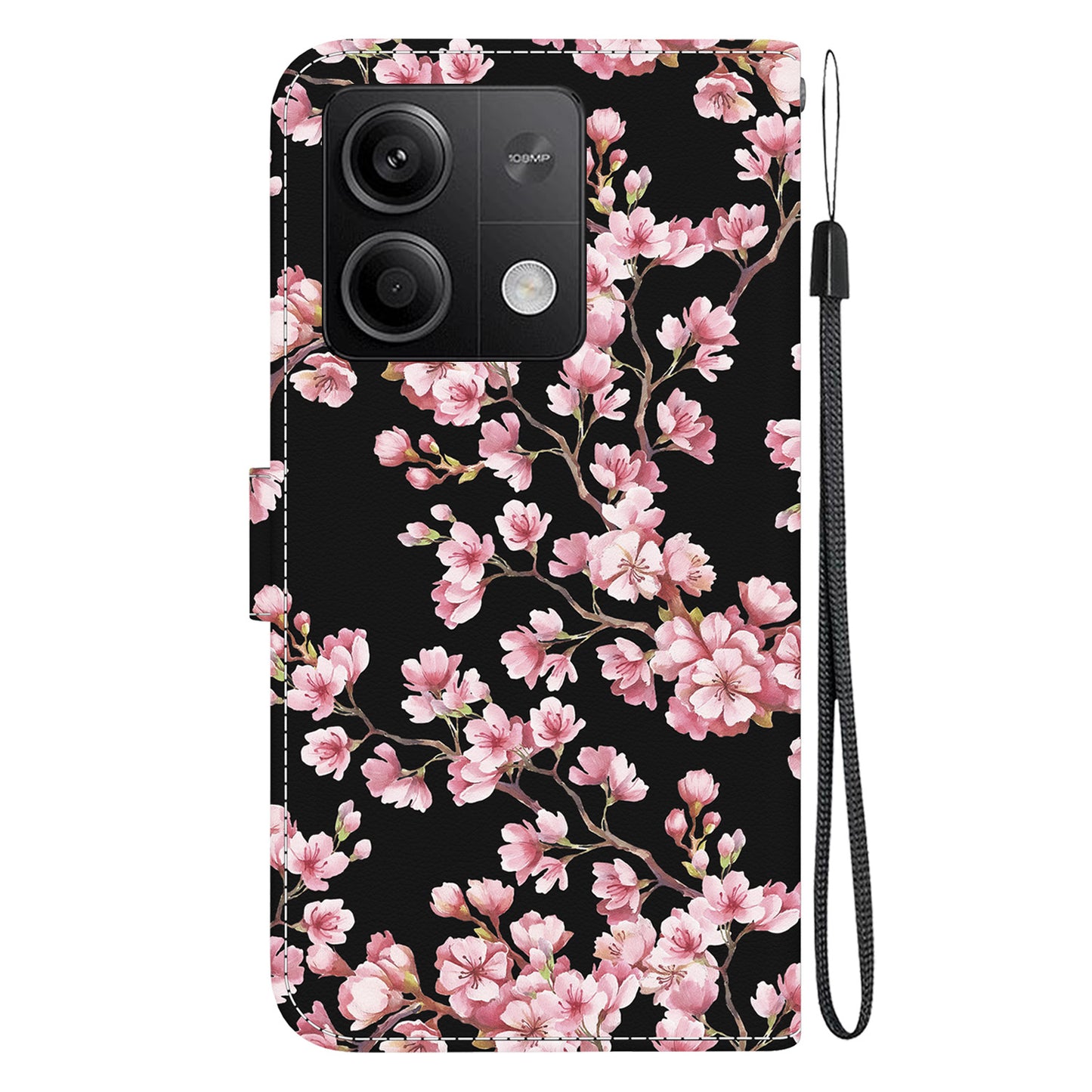 For Xiaomi Redmi Note 13 5G (China) / Note 13 5G Leather Case Pattern Printing Wallet Cover - Plum Blossom
