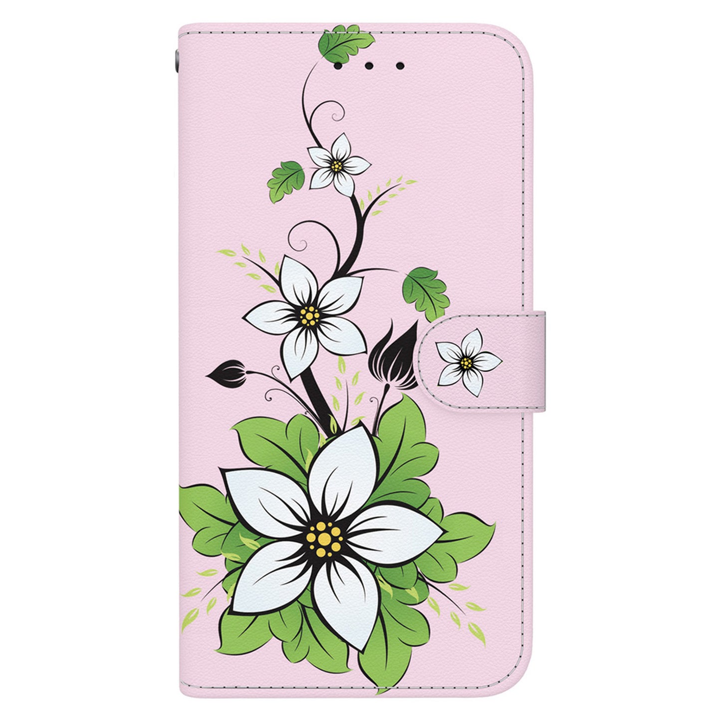 For Xiaomi Redmi Note 13 5G (China) / Note 13 5G Leather Case Pattern Printing Wallet Cover - Lily