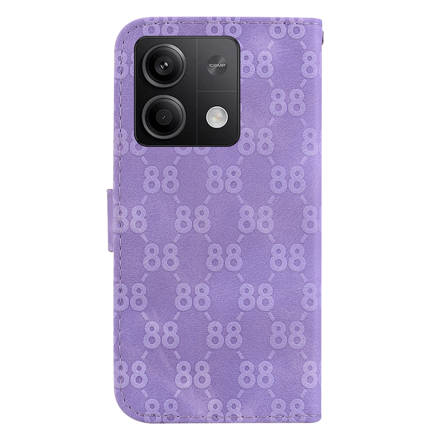 For Xiaomi Redmi Note 13 5G / Note 13 5G (China) Leather Case Double 8-Shape Phone Cover - Purple