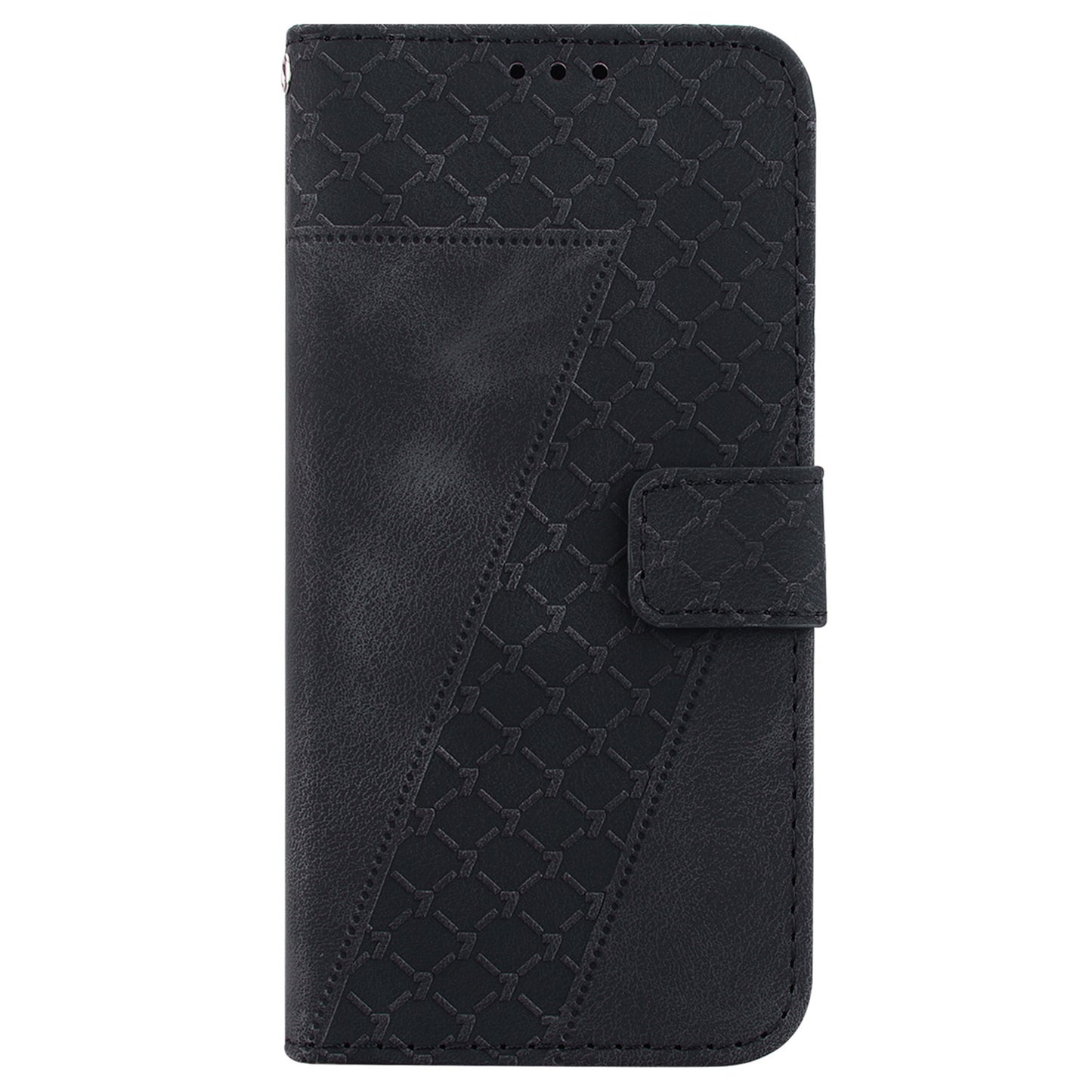 For Xiaomi Redmi Note 13 5G / Note 13 5G (China) Case Stand Wallet Leather Cover 7-Shape Pattern - Black
