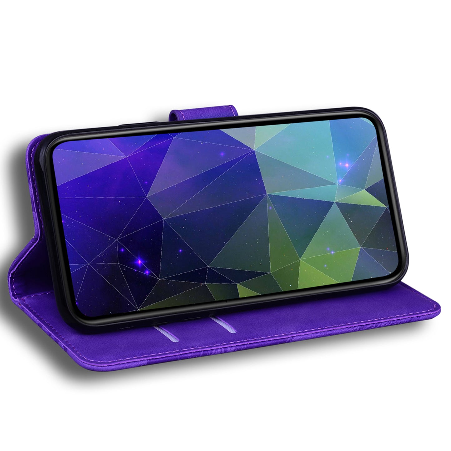 For Xiaomi Redmi Note 13 5G / Note 13 5G (China) Leather Case Solid Color Wallet Flip Cover - Purple