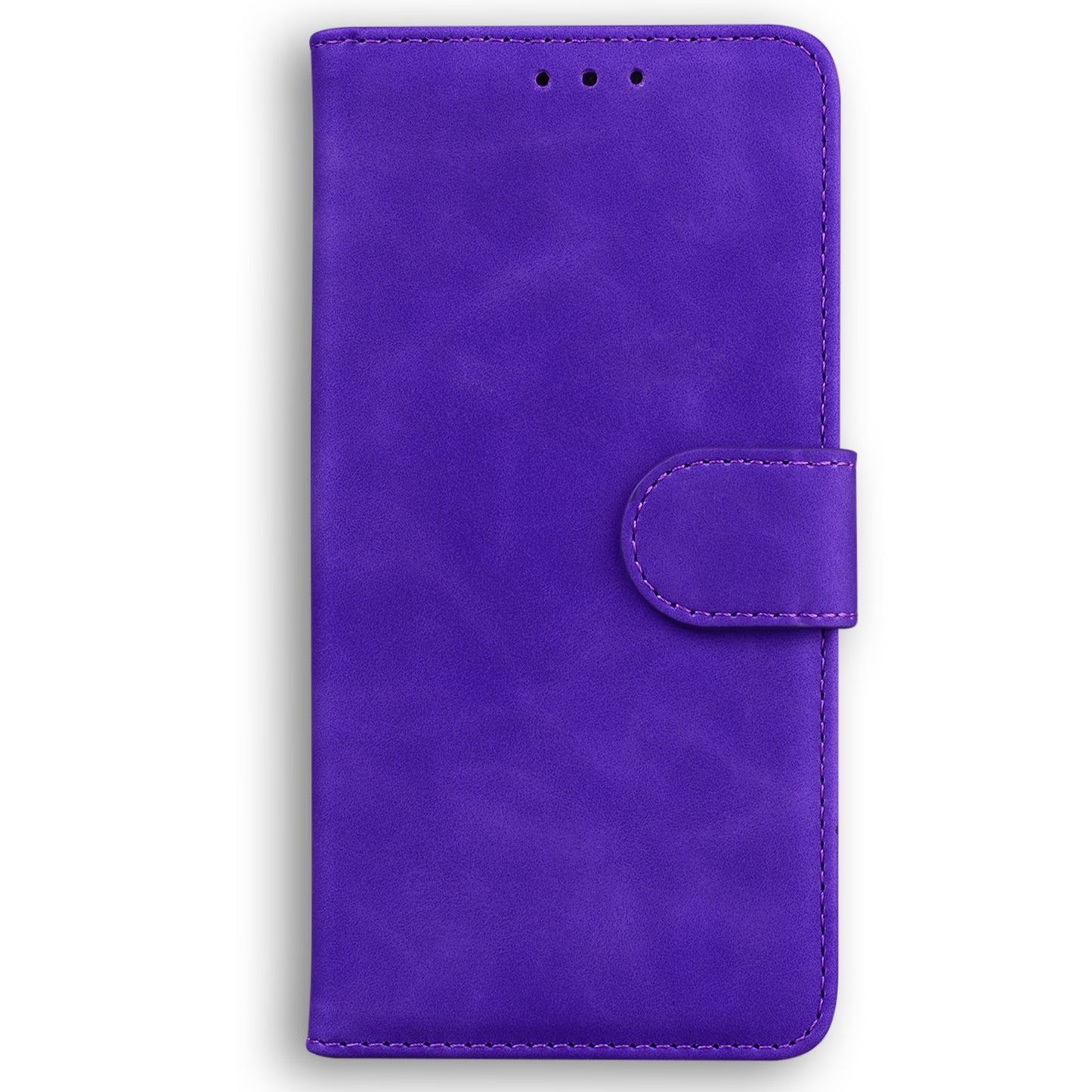For Xiaomi Redmi Note 13 5G / Note 13 5G (China) Leather Case Solid Color Wallet Flip Cover - Purple