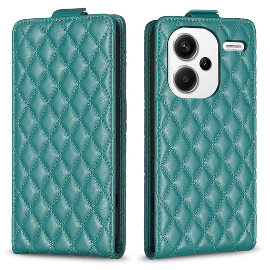 BF30 For Xiaomi Redmi Note 13 Pro+ 5G Case Vertical Flip Phone Cover with Card Slots - Green