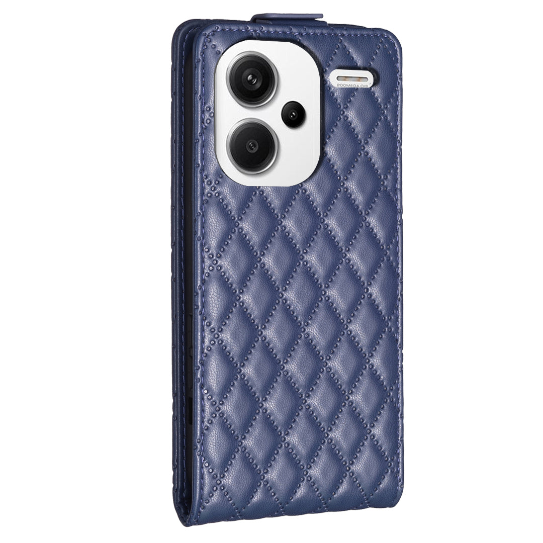 BF30 For Xiaomi Redmi Note 13 Pro+ 5G Case Vertical Flip Phone Cover with Card Slots - Blue