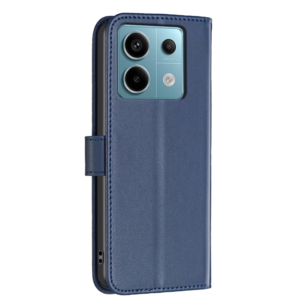 BINFEN COLOR BF17 For Xiaomi Redmi Note 13 Pro 5G / Poco X6 5G Case Wallet Phone Leather Cover - Blue