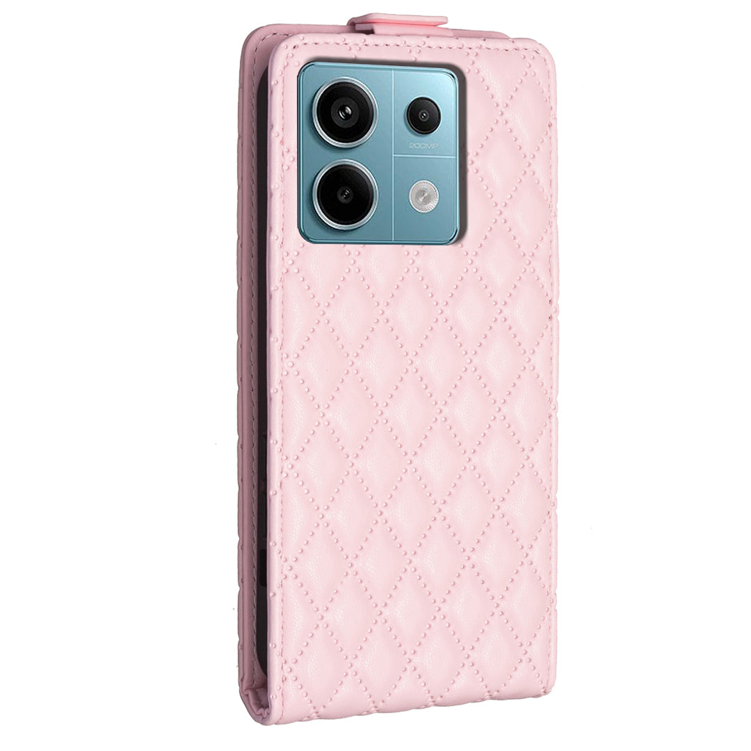 BF30 For Xiaomi Redmi Note 13 Pro 5G / Poco X6 5G Card Holder Phone Leather Case Vertical Flip - Pink
