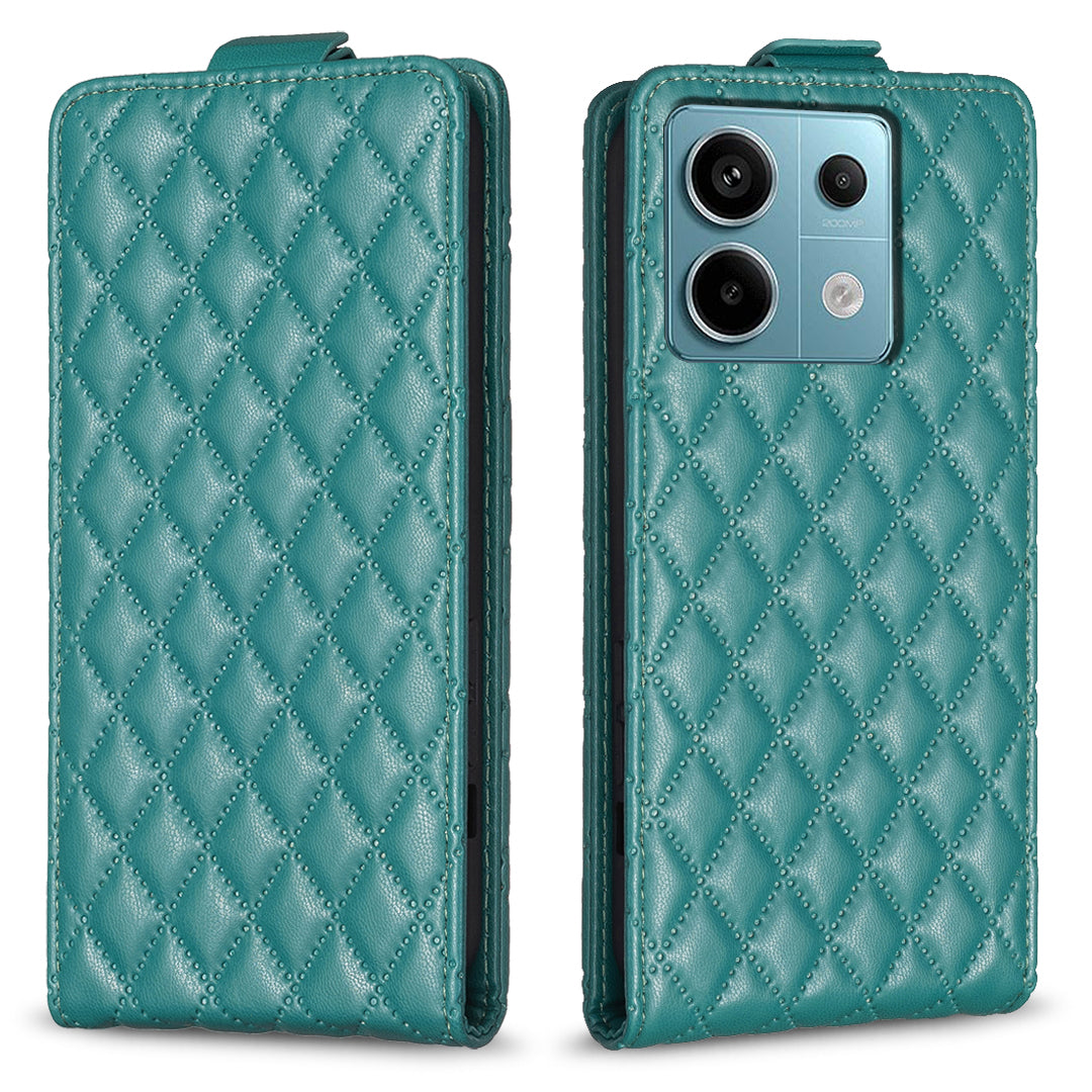 BF30 For Xiaomi Redmi Note 13 Pro 5G / Poco X6 5G Card Holder Phone Leather Case Vertical Flip - Green