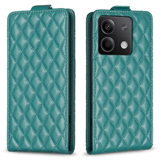 BF30 For Xiaomi Redmi Note 13 5G Case Leather Phone Cover with Card Slots - Green