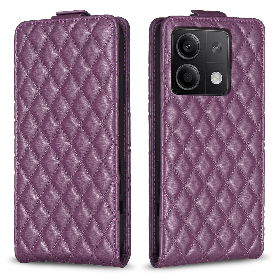BF30 For Xiaomi Redmi Note 13 5G Case Leather Phone Cover with Card Slots - Dark Purple