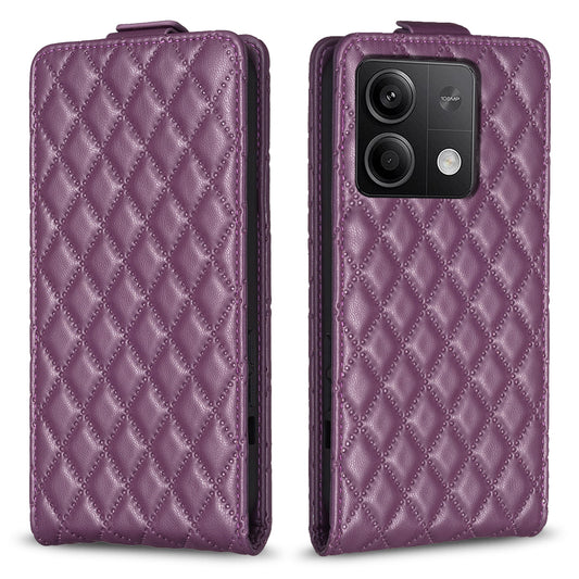 BF30 For Xiaomi Redmi Note 13 5G Case Leather Phone Cover with Card Slots - Dark Purple