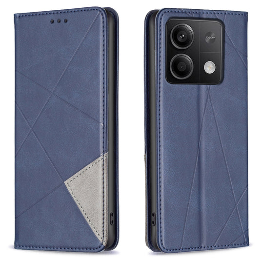 For Xiaomi Redmi Note 13 5G PU Leather Phone Case 2 Card Holders Magnetic Closure - Blue
