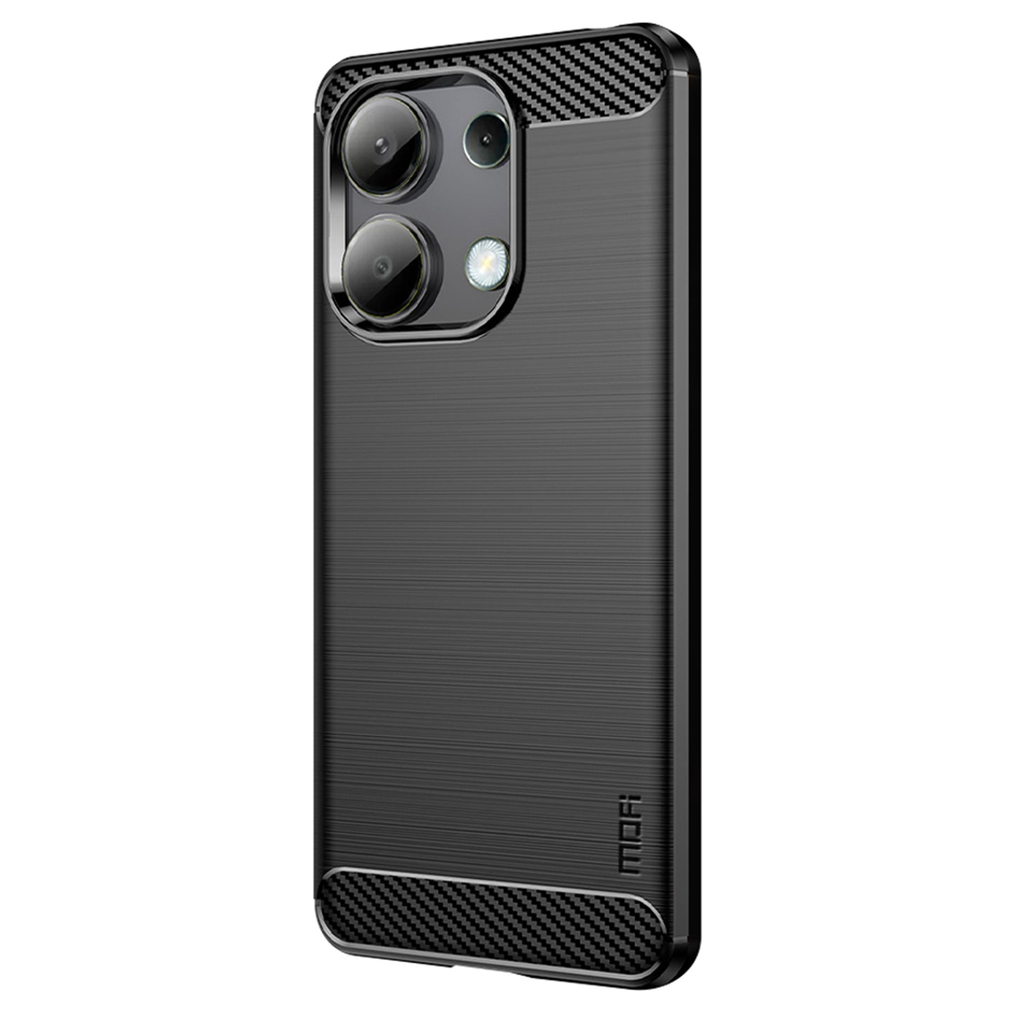 MOFI JK TPU Series-1 For Xiaomi Redmi Note 13 4G TPU Phone Case Carbon Fiber Texture - Black