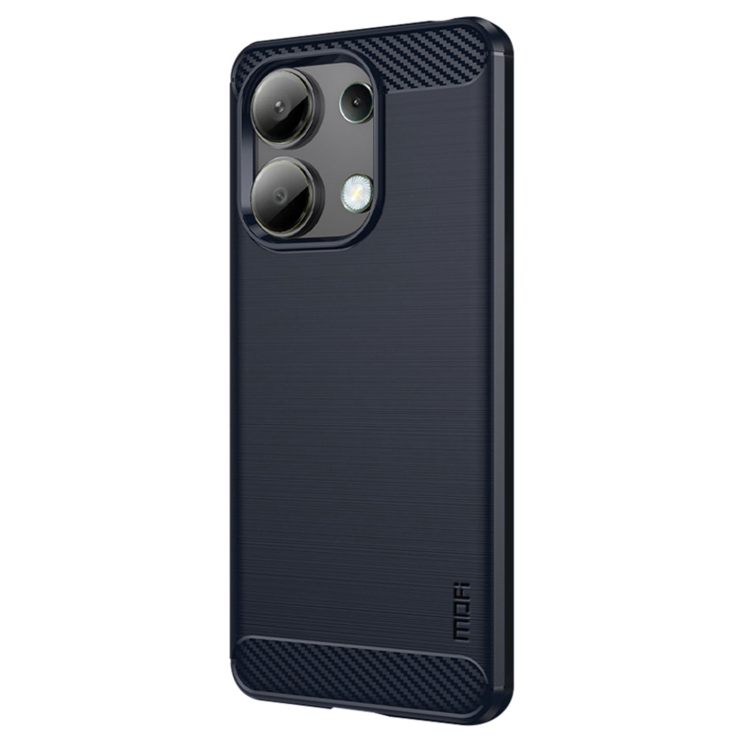 MOFI JK TPU Series-1 For Xiaomi Redmi Note 13 4G TPU Phone Case Carbon Fiber Texture - Blue