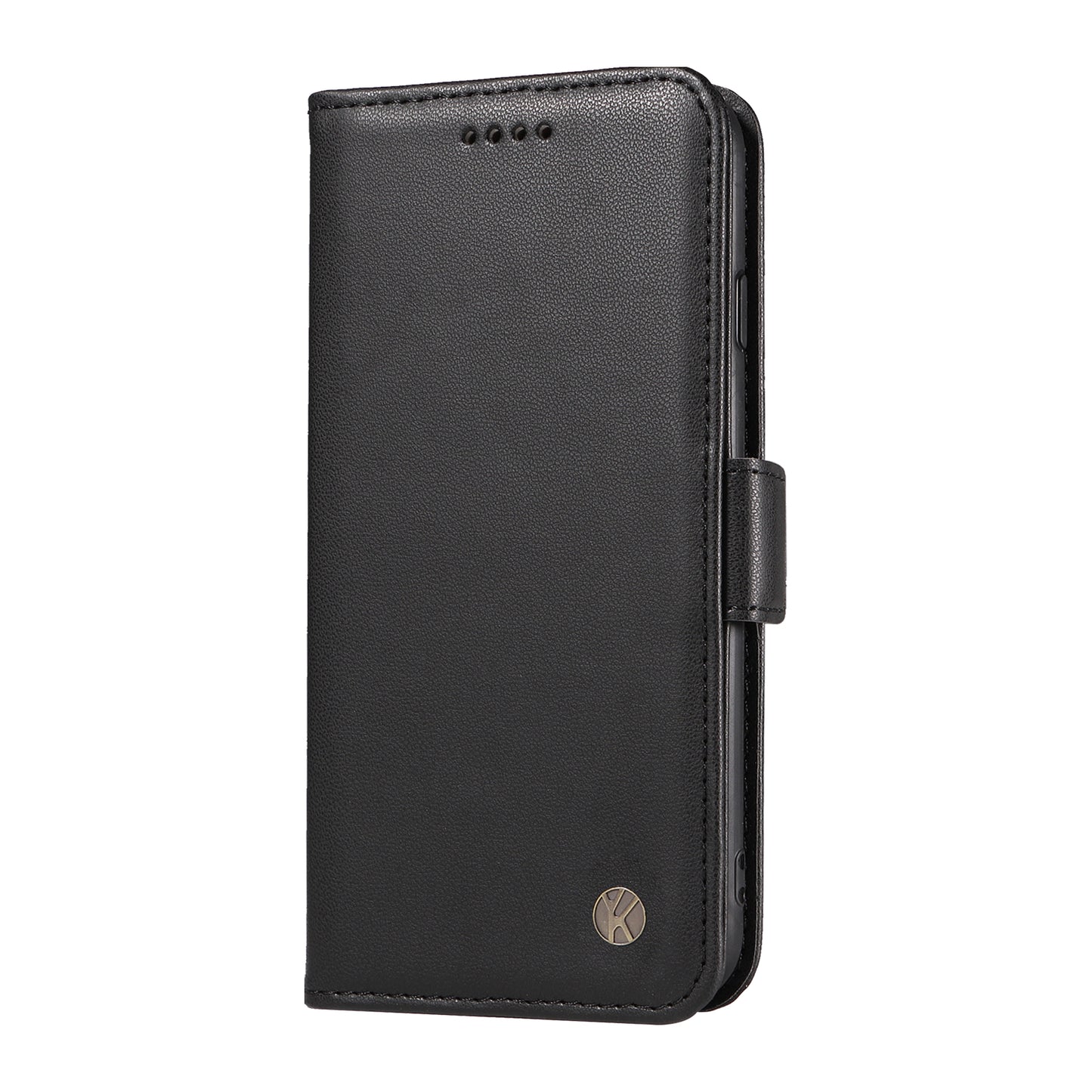 YIKATU YK-003 For Xiaomi Redmi Note 13 4G Leather Wallet Case Side Magnetic Clasp - Black