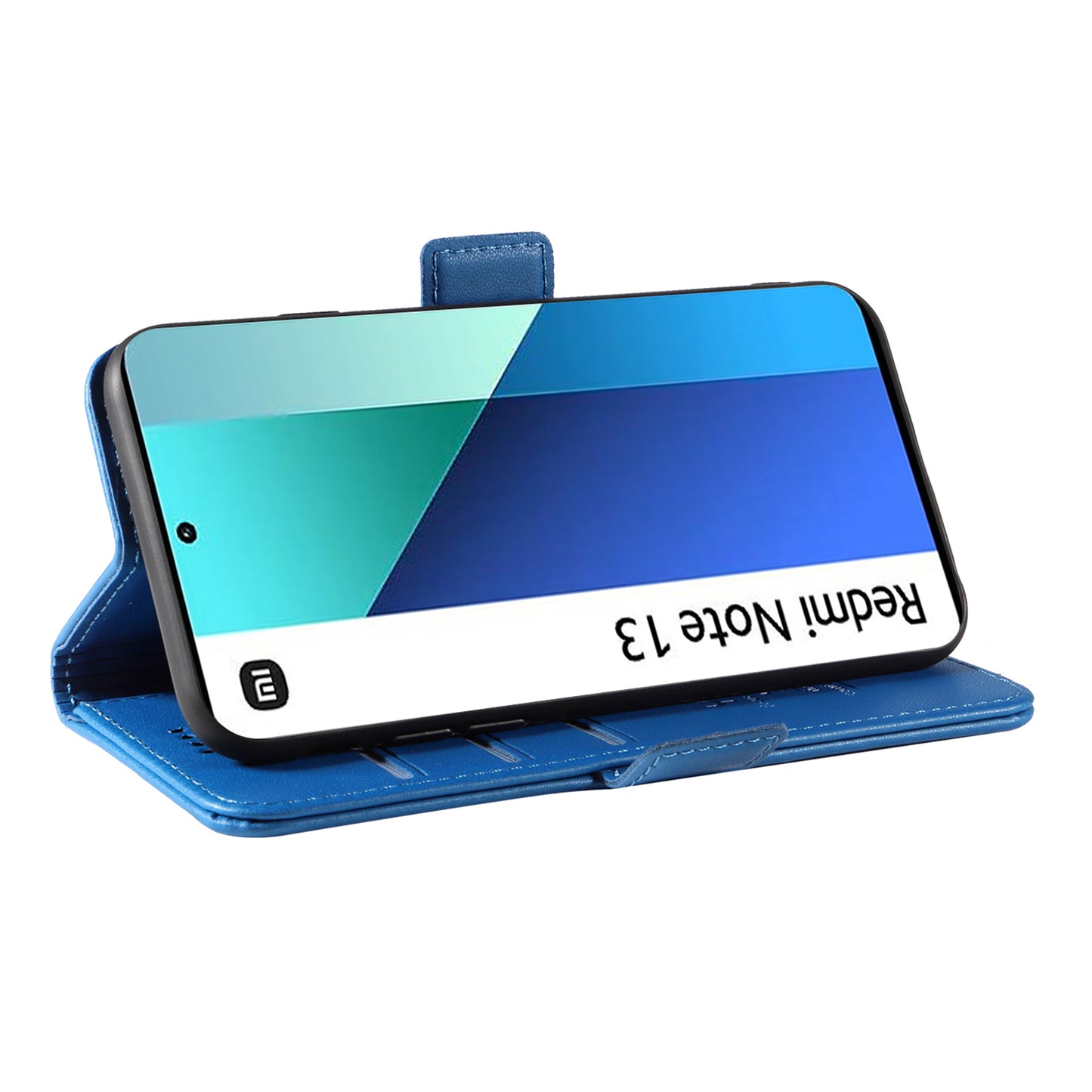 YIKATU YK-003 For Xiaomi Redmi Note 13 4G Leather Wallet Case Side Magnetic Clasp - Sky Blue