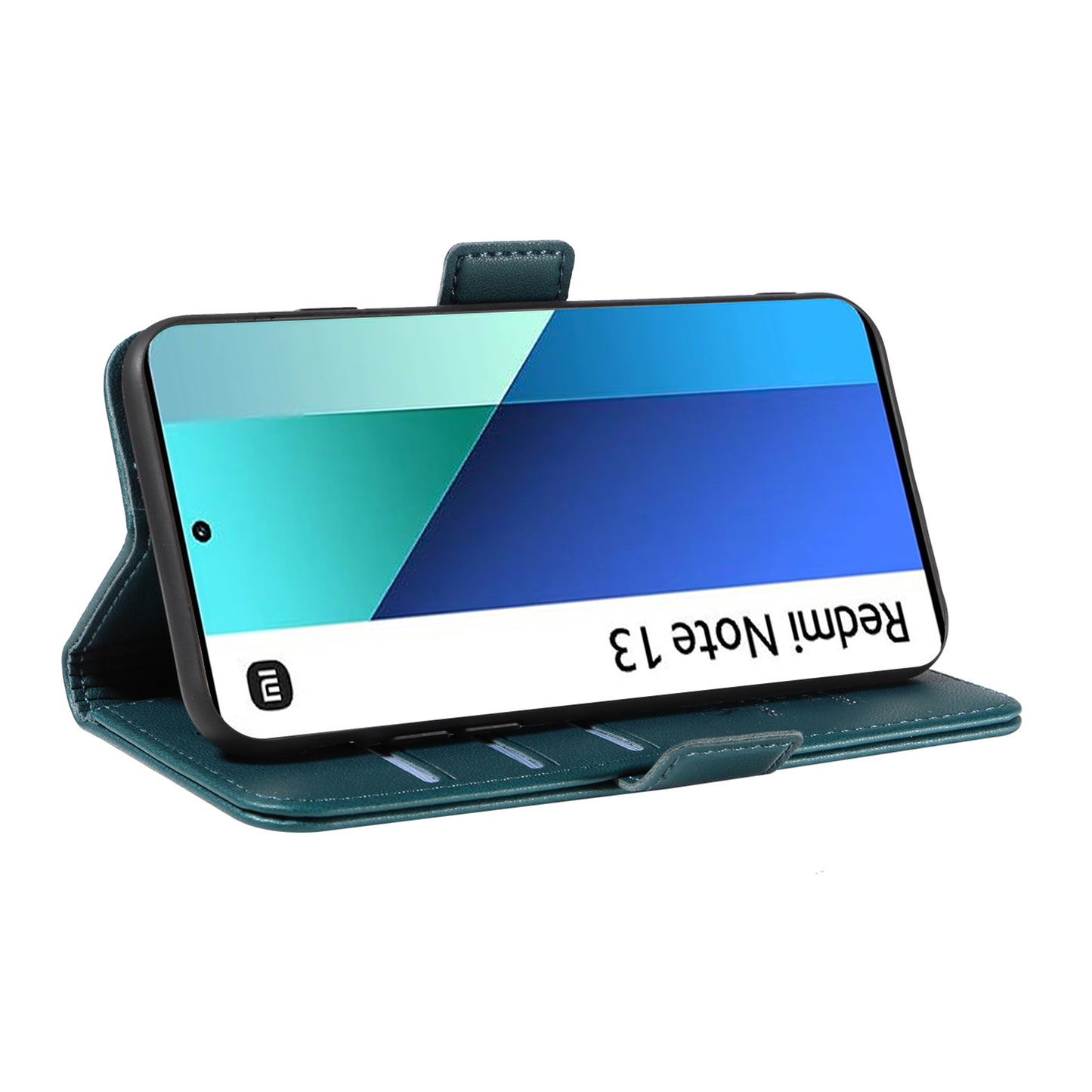 YIKATU YK-003 For Xiaomi Redmi Note 13 4G Leather Wallet Case Side Magnetic Clasp - Green