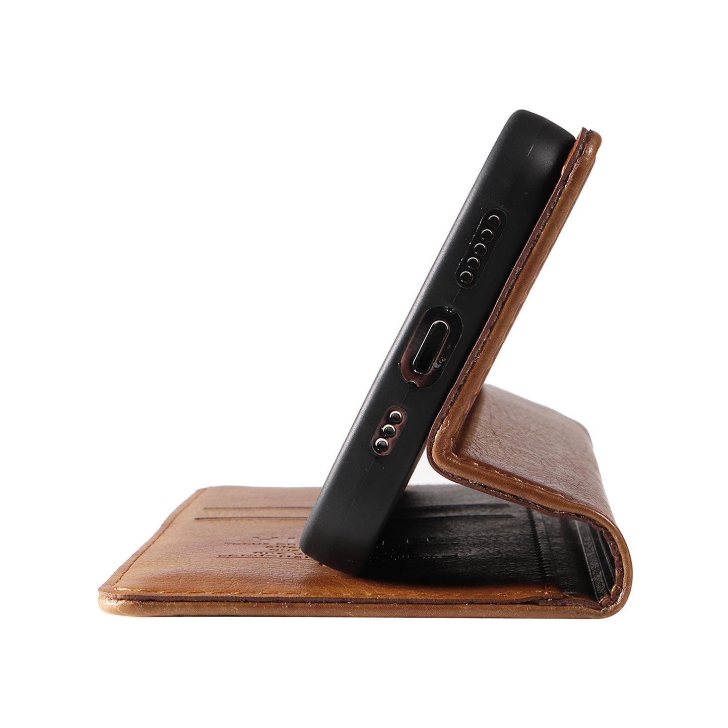 YIKATU YK-006 For Xiaomi Redmi Note 13 4G Leather Case Magnetic Closing Litchi Texture - Brown