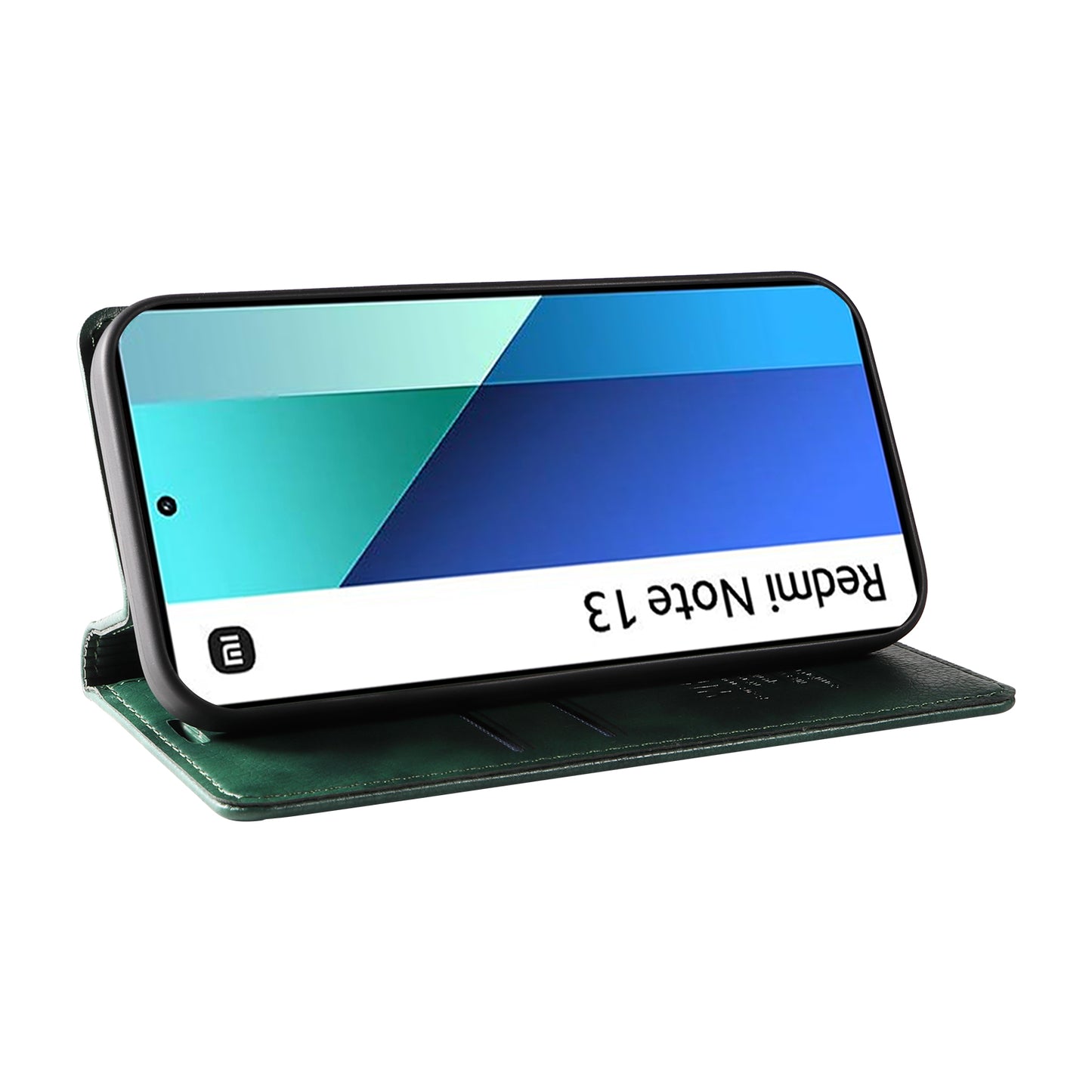 YIKATU YK-006 For Xiaomi Redmi Note 13 4G Leather Case Magnetic Closing Litchi Texture - Blue