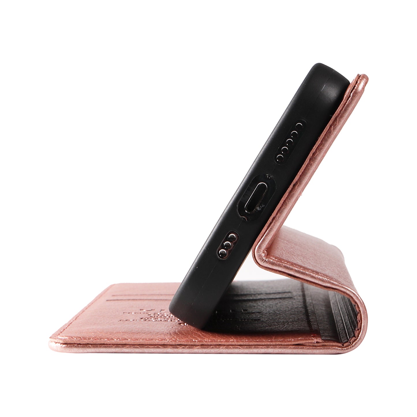 YIKATU YK-006 For Xiaomi Redmi Note 13 4G Leather Case Magnetic Closing Litchi Texture - Rose Gold