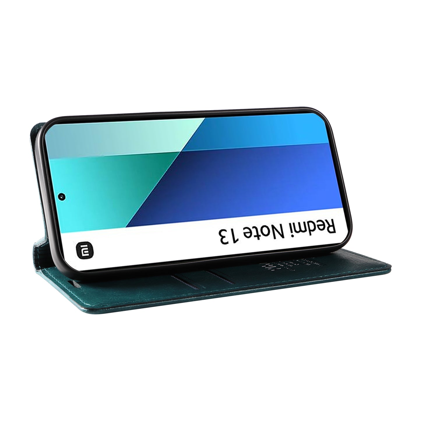 YIKATU YK-006 For Xiaomi Redmi Note 13 4G Leather Case Magnetic Closing Litchi Texture - Green