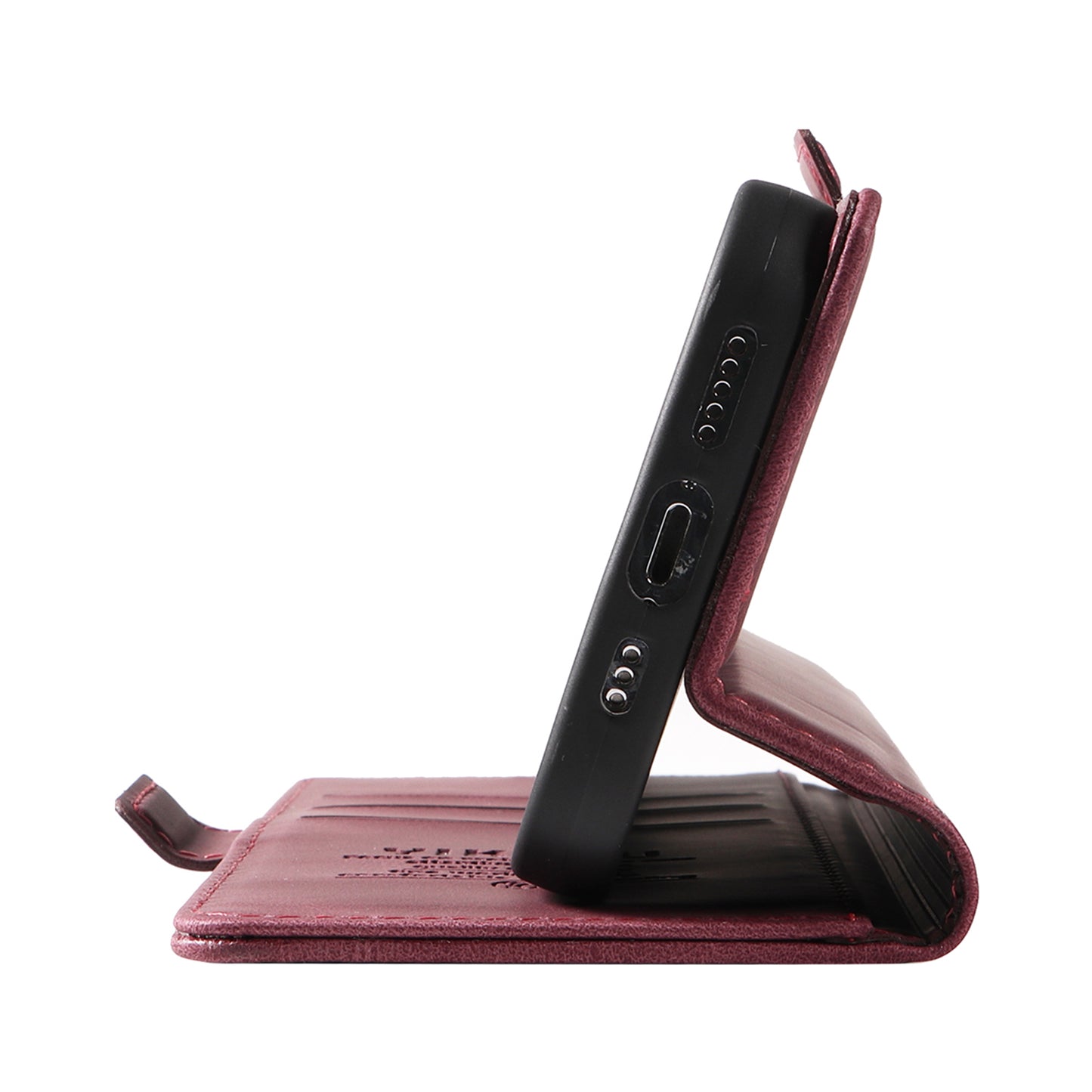 YIKATU YK-005 For Xiaomi Redmi Note 13 4G Wallet Cover Skin-touch Leather Phone Case - Wine Red