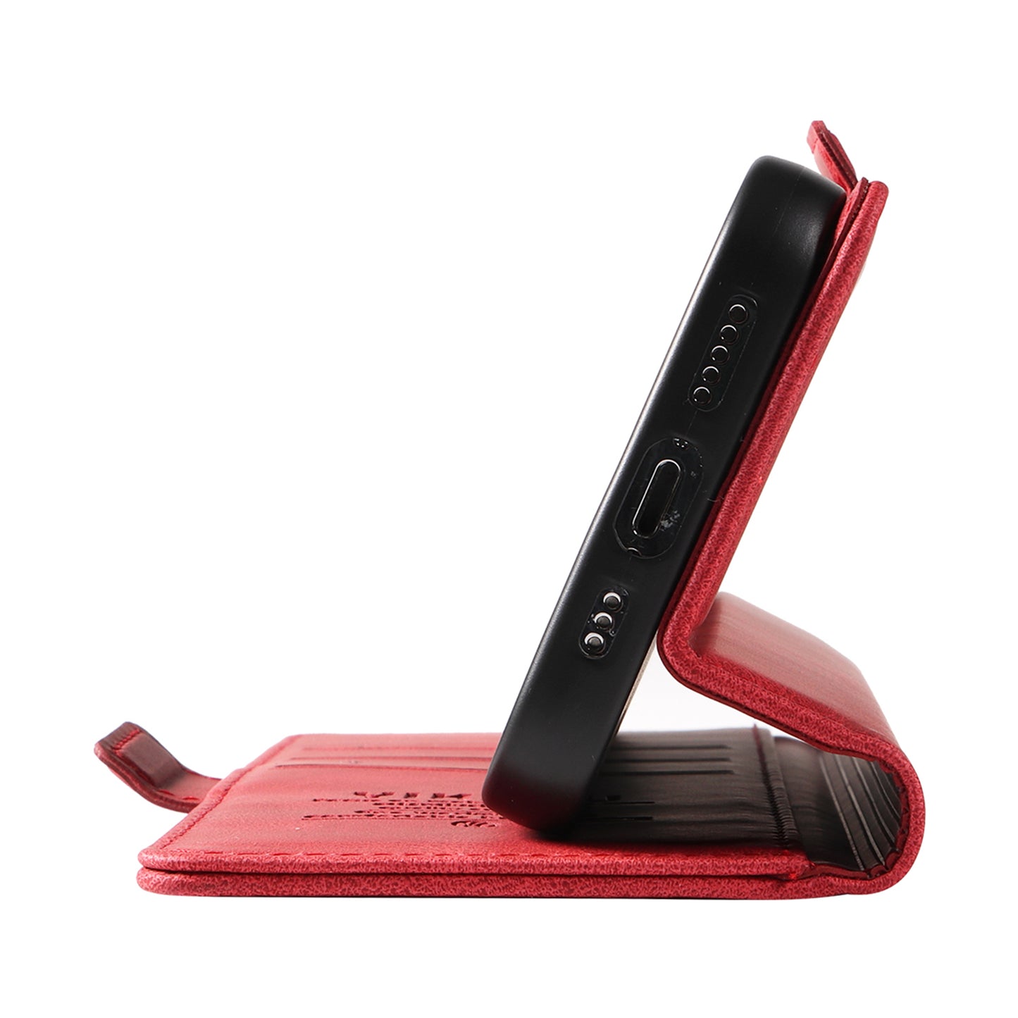 YIKATU YK-005 For Xiaomi Redmi Note 13 4G Wallet Cover Skin-touch Leather Phone Case - Red