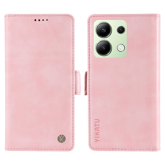 YIKATU YK-007 For Xiaomi Redmi Note 13 4G Leather Case Litchi Texture Cover Phone Wallet - Pink