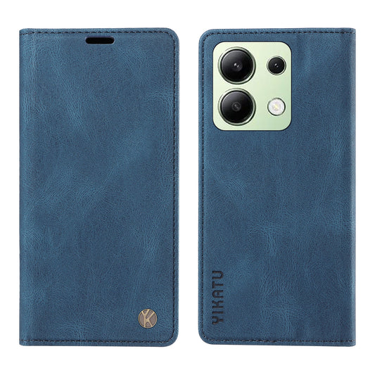 YIKATU YK-004 For Xiaomi Redmi Note 13 4G Leather Case Wallet Magnetic Closing - Blue