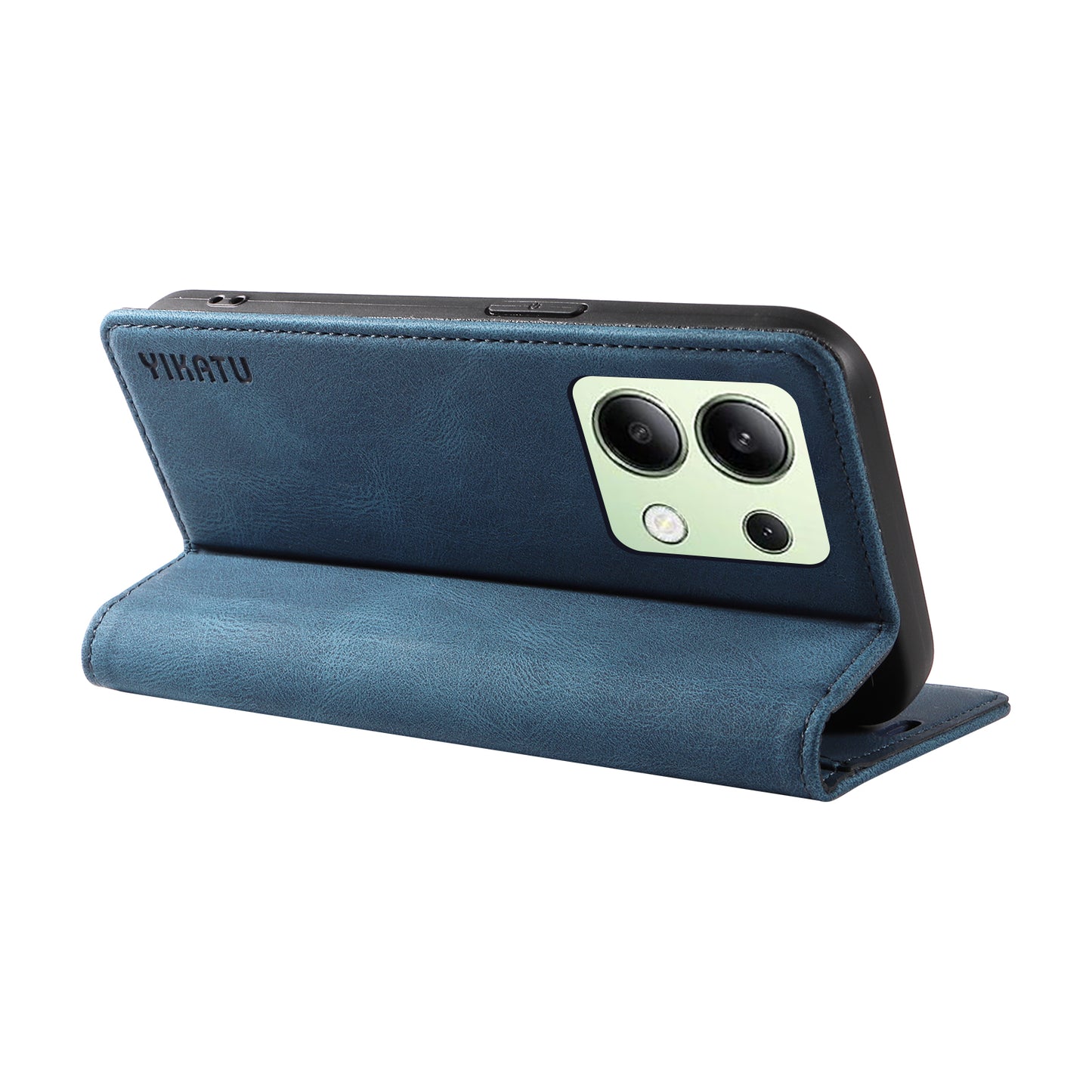 YIKATU YK-004 For Xiaomi Redmi Note 13 4G Leather Case Wallet Magnetic Closing - Blue