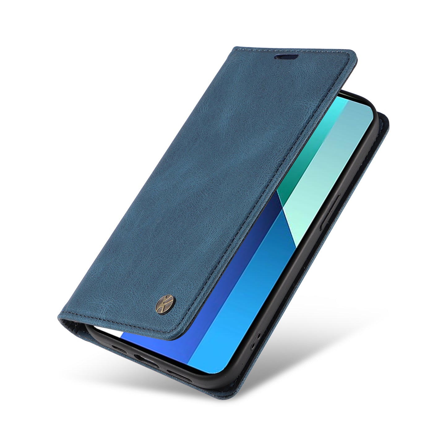 YIKATU YK-004 For Xiaomi Redmi Note 13 4G Leather Case Wallet Magnetic Closing - Blue