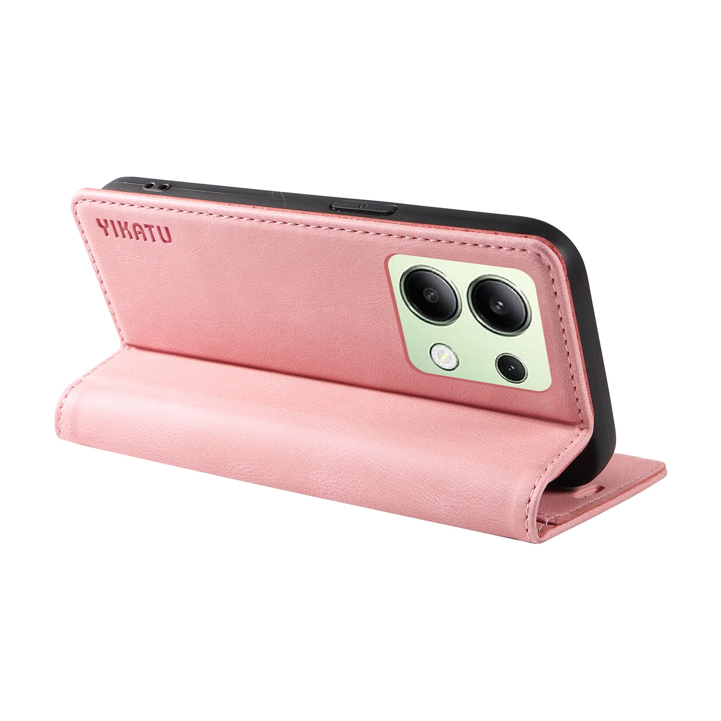 YIKATU YK-004 For Xiaomi Redmi Note 13 4G Leather Case Wallet Magnetic Closing - Pink