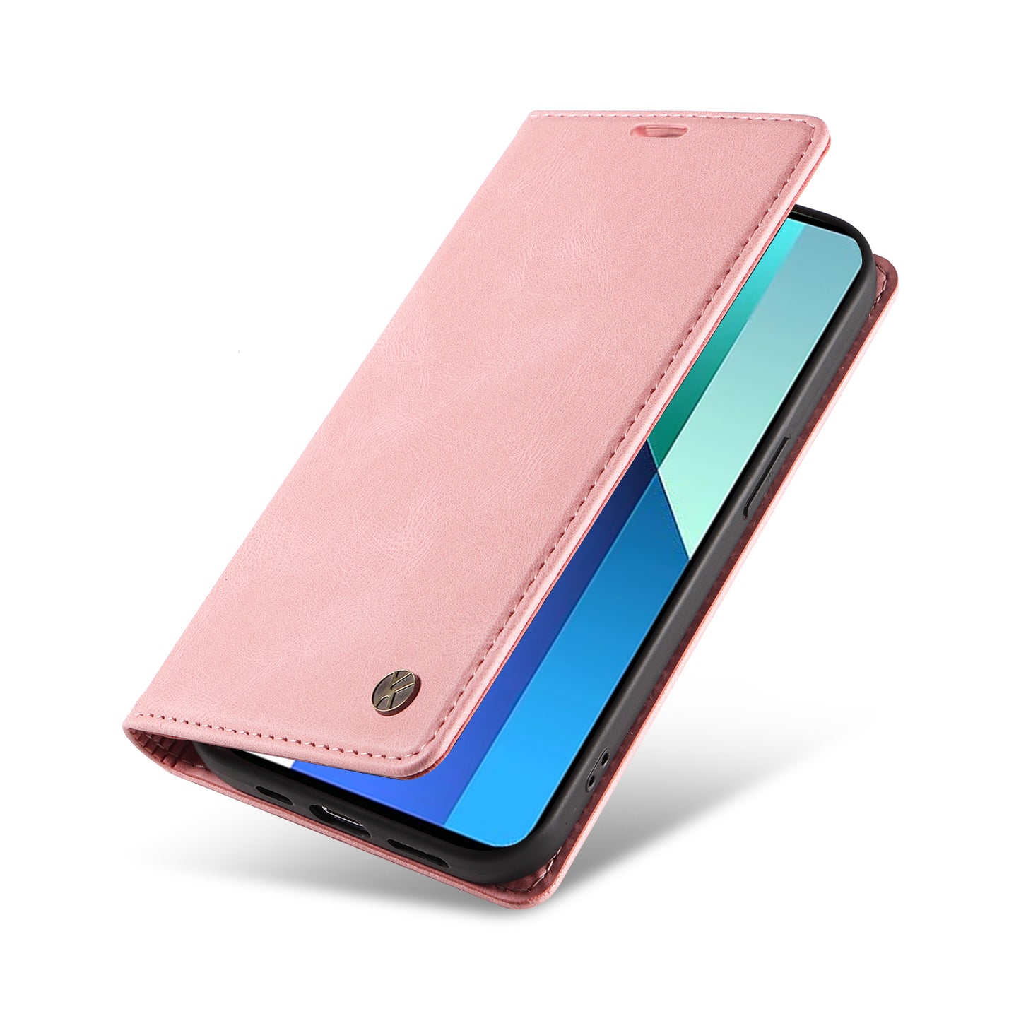 YIKATU YK-004 For Xiaomi Redmi Note 13 4G Leather Case Wallet Magnetic Closing - Pink
