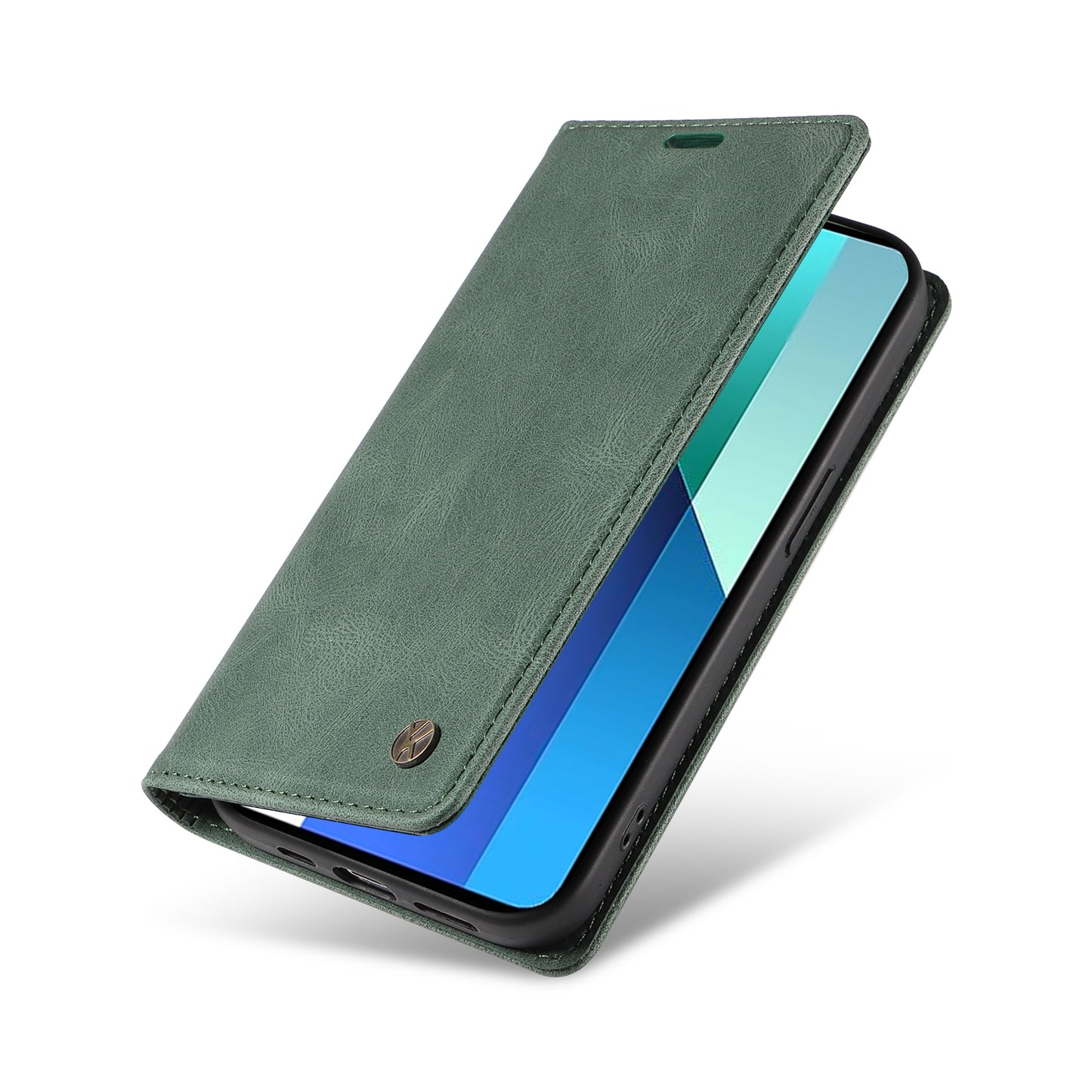 YIKATU YK-004 For Xiaomi Redmi Note 13 4G Leather Case Wallet Magnetic Closing - Green