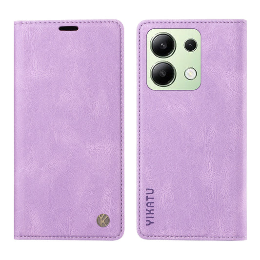 YIKATU YK-004 For Xiaomi Redmi Note 13 4G Leather Case Wallet Magnetic Closing - Purple