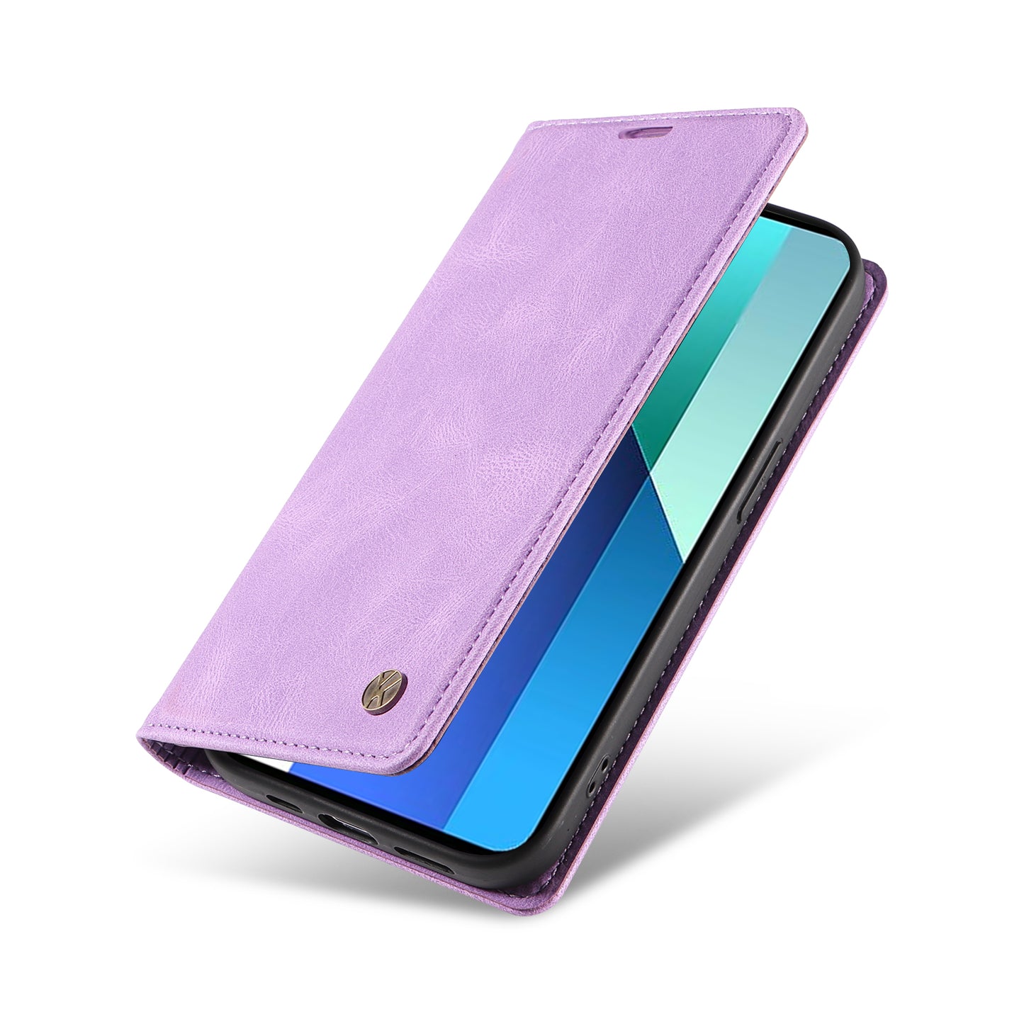 YIKATU YK-004 For Xiaomi Redmi Note 13 4G Leather Case Wallet Magnetic Closing - Purple