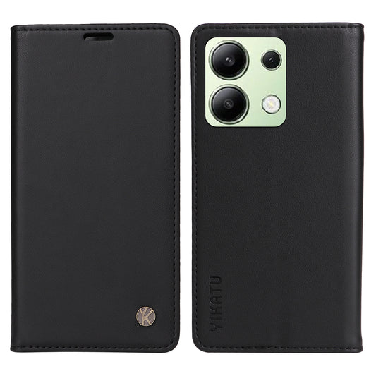 YIKATU YK-001 For Xiaomi Redmi Note 13 4G Case Wallet Phone Cover Magnetic Closing - Black