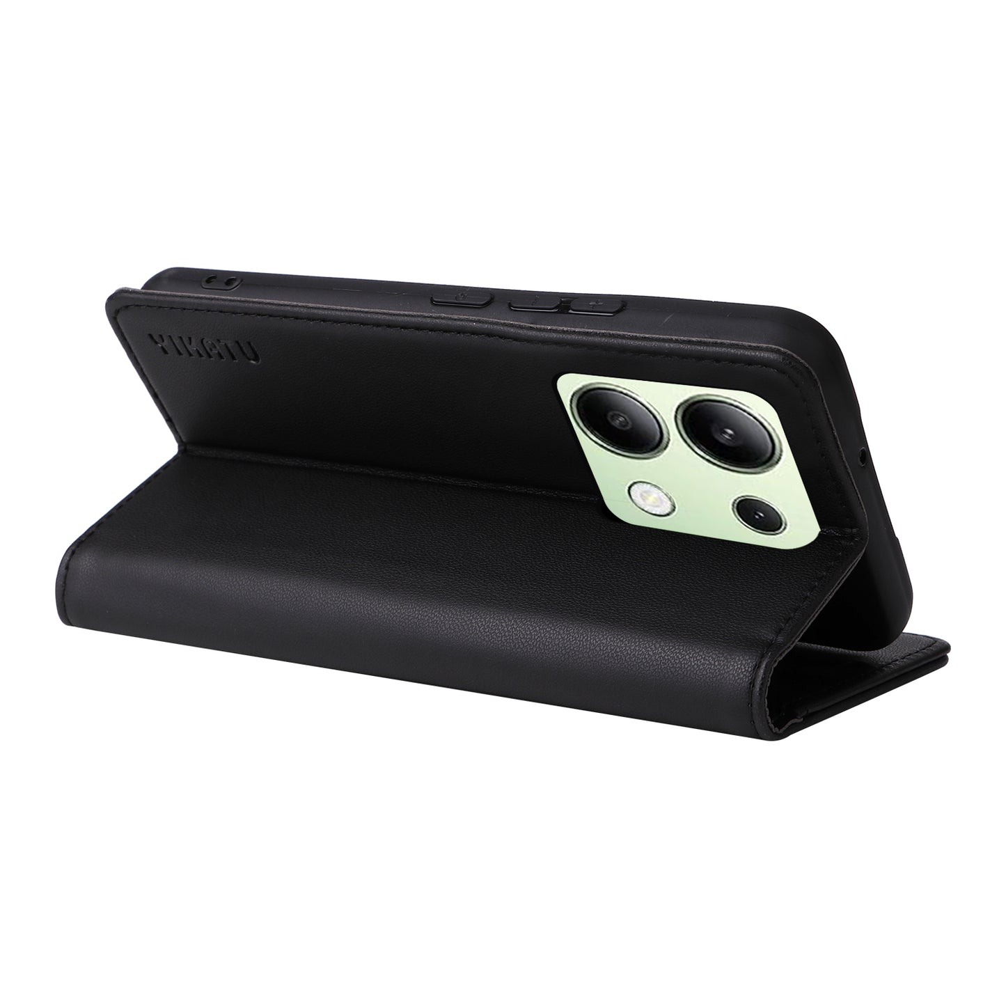 YIKATU YK-001 For Xiaomi Redmi Note 13 4G Case Wallet Phone Cover Magnetic Closing - Black