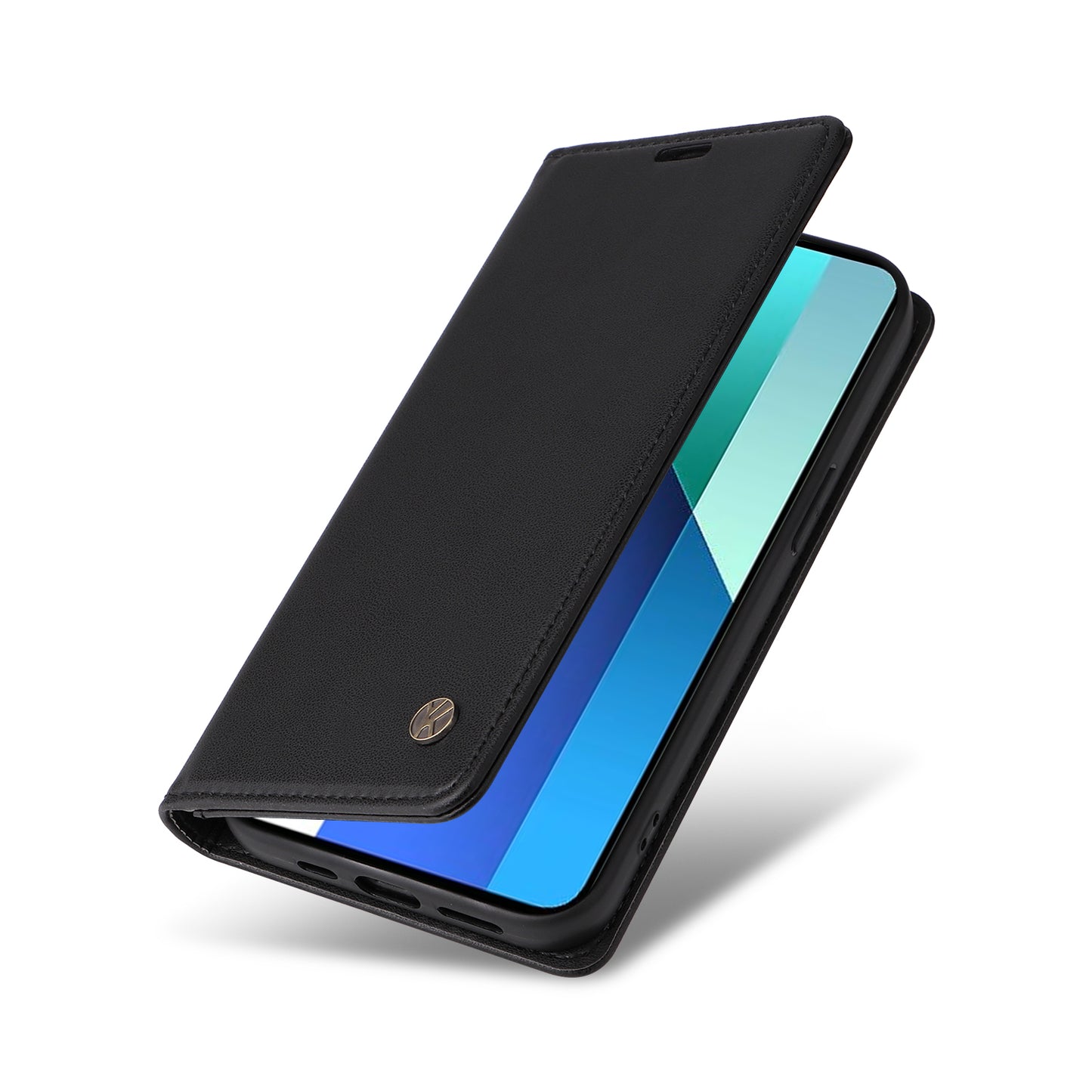 YIKATU YK-001 For Xiaomi Redmi Note 13 4G Case Wallet Phone Cover Magnetic Closing - Black