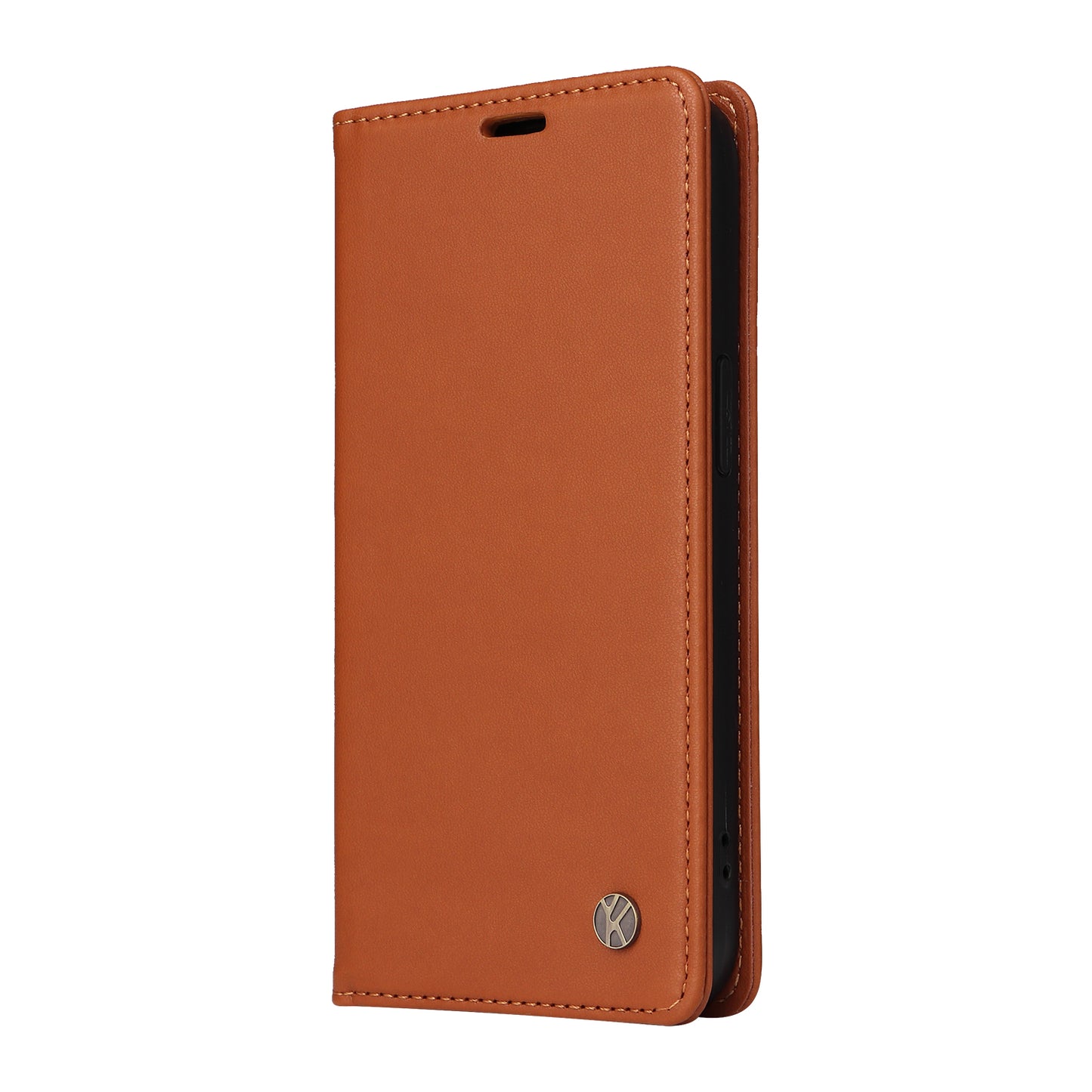YIKATU YK-001 For Xiaomi Redmi Note 13 4G Case Wallet Phone Cover Magnetic Closing - Brown