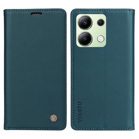 YIKATU YK-001 For Xiaomi Redmi Note 13 4G Case Wallet Phone Cover Magnetic Closing - Green