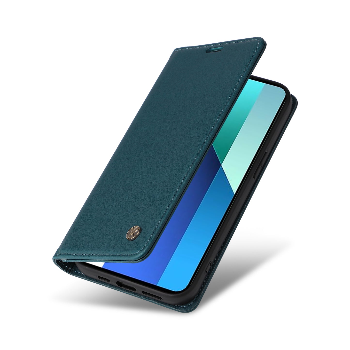 YIKATU YK-001 For Xiaomi Redmi Note 13 4G Case Wallet Phone Cover Magnetic Closing - Green