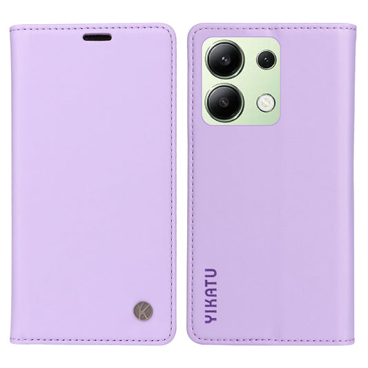 YIKATU YK-001 For Xiaomi Redmi Note 13 4G Case Wallet Phone Cover Magnetic Closing - Light Purple